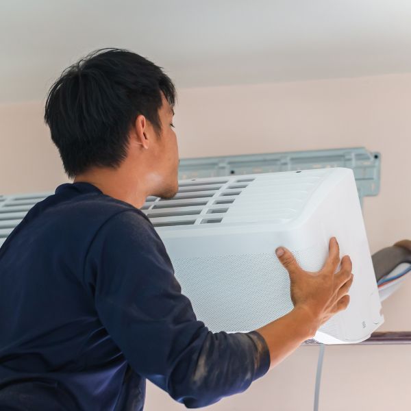Installing a wall-mounted ductless air conditioner